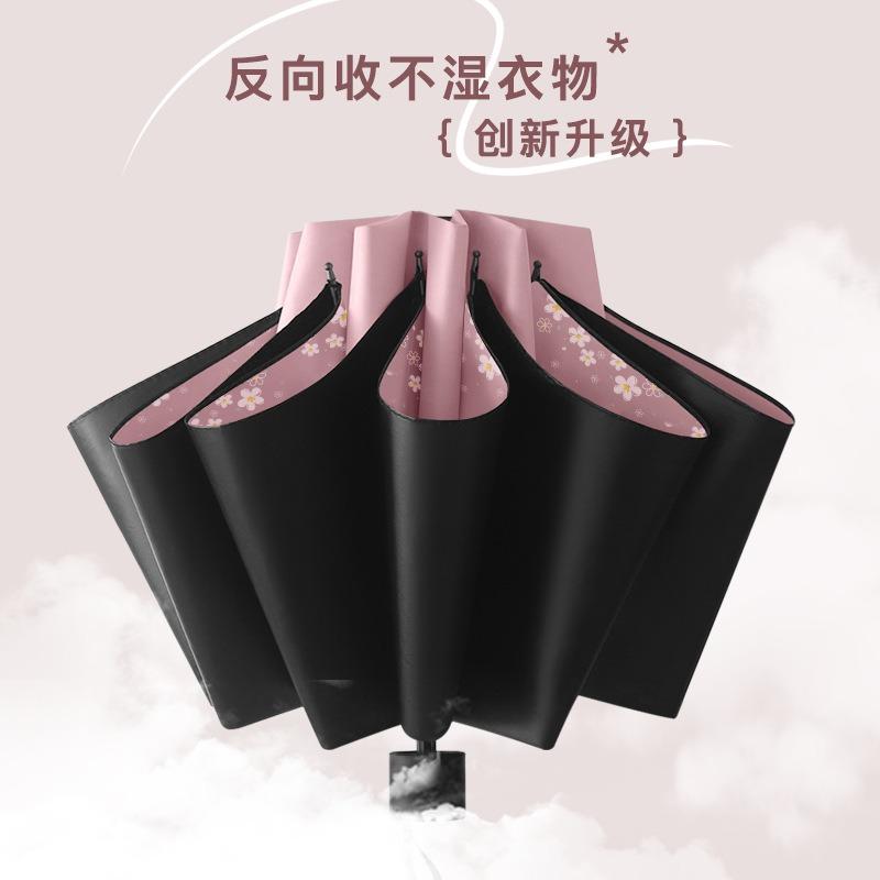 Double sunshade umbrella, girl plus size, thickened and reinforced folding weather and rain dual-purpose sunscreen and UV protection sun umbrella