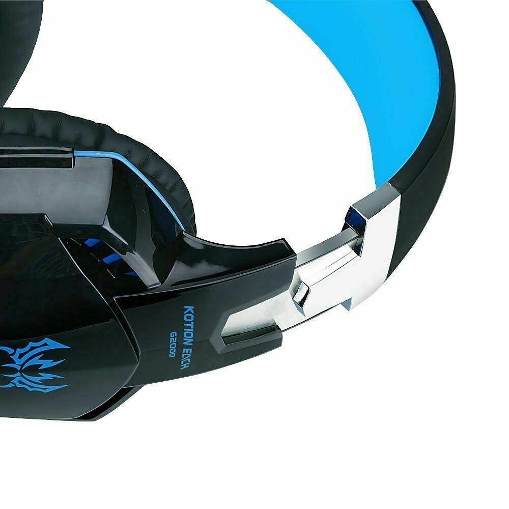 Stereo Gaming Headset Casque Kotion EACH G2000 Best Computer Heavy Bass Gaming Headset for PC Gamers with Microphone LED Light