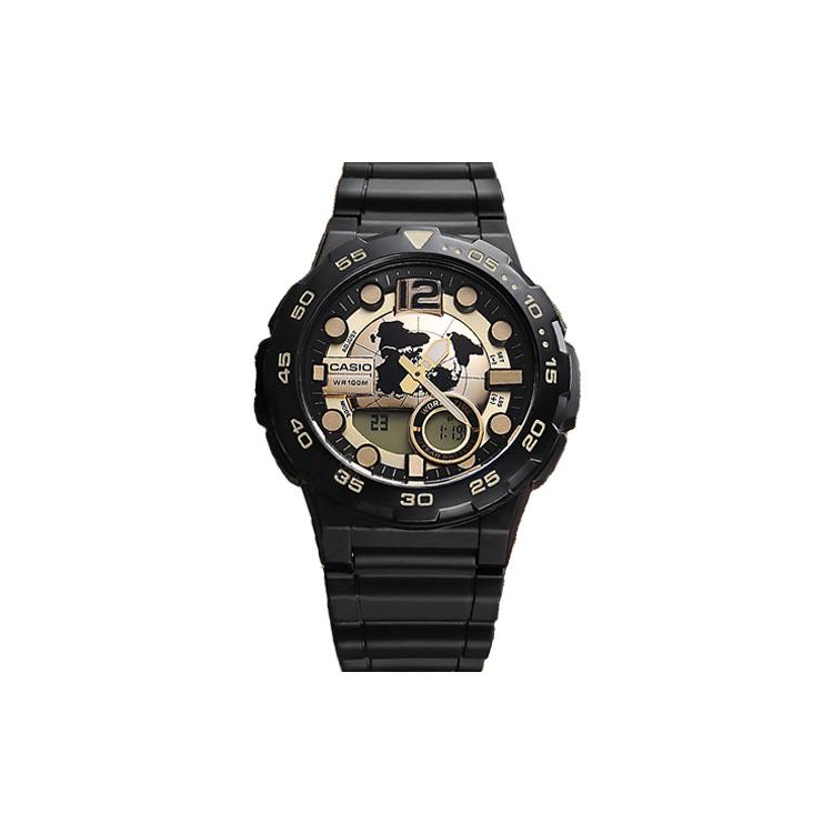 CASIO Men YOUTH Gold Watch AEQ-100BW-9AVDF Black Gold