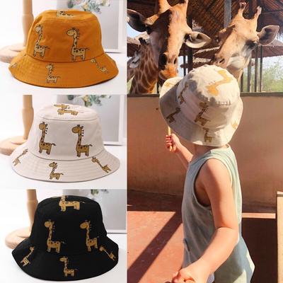 Sommer Baby Jungen Mädchen Kleinkind Cartoon Tier Druck Eimer Hüte Caps Reversible Sonne Kopfbedeckung