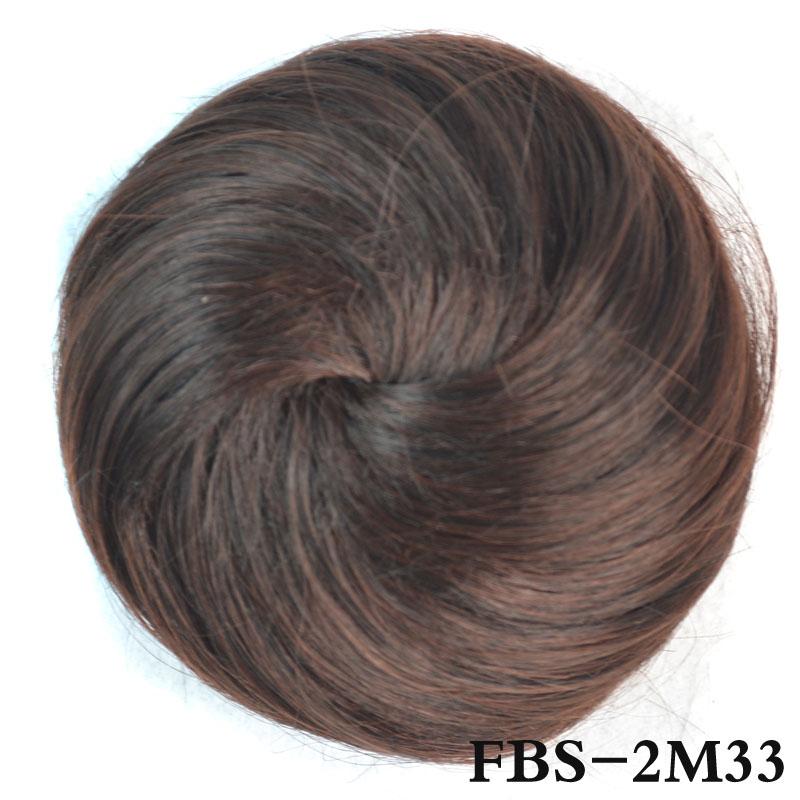 

Шиньон Пучок Эластичный Шнурок Накладка для Пучка Волос в Черном Коричневом Цветах Прямые Вьющиеся Накладные Волосы для Женщин Дам