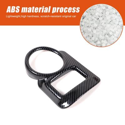 ABS Carbon Auto Mittelkonsole Wasserbecherhalter Rahmen Dekoration Abdeckung Zierleiste Für NISSAN 370Z Z34 2009-2020 Innenraumzubehör