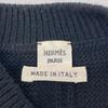 HERMES 20AW Black H-pattern wool pullover knit tops 34 blackUsed