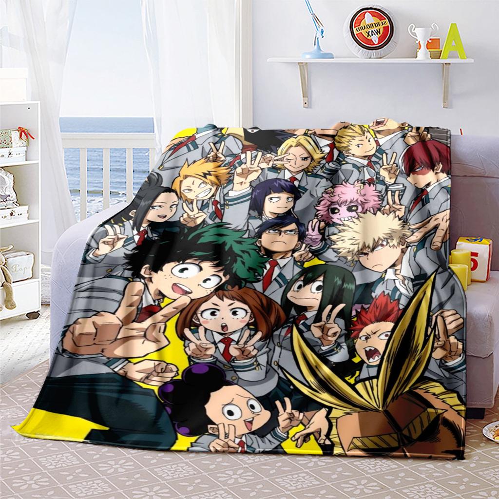 Hero Academia Anime Blanket Soft Comfortable All Seasons Suitable Sofa Office Nap Travel Festive Gift