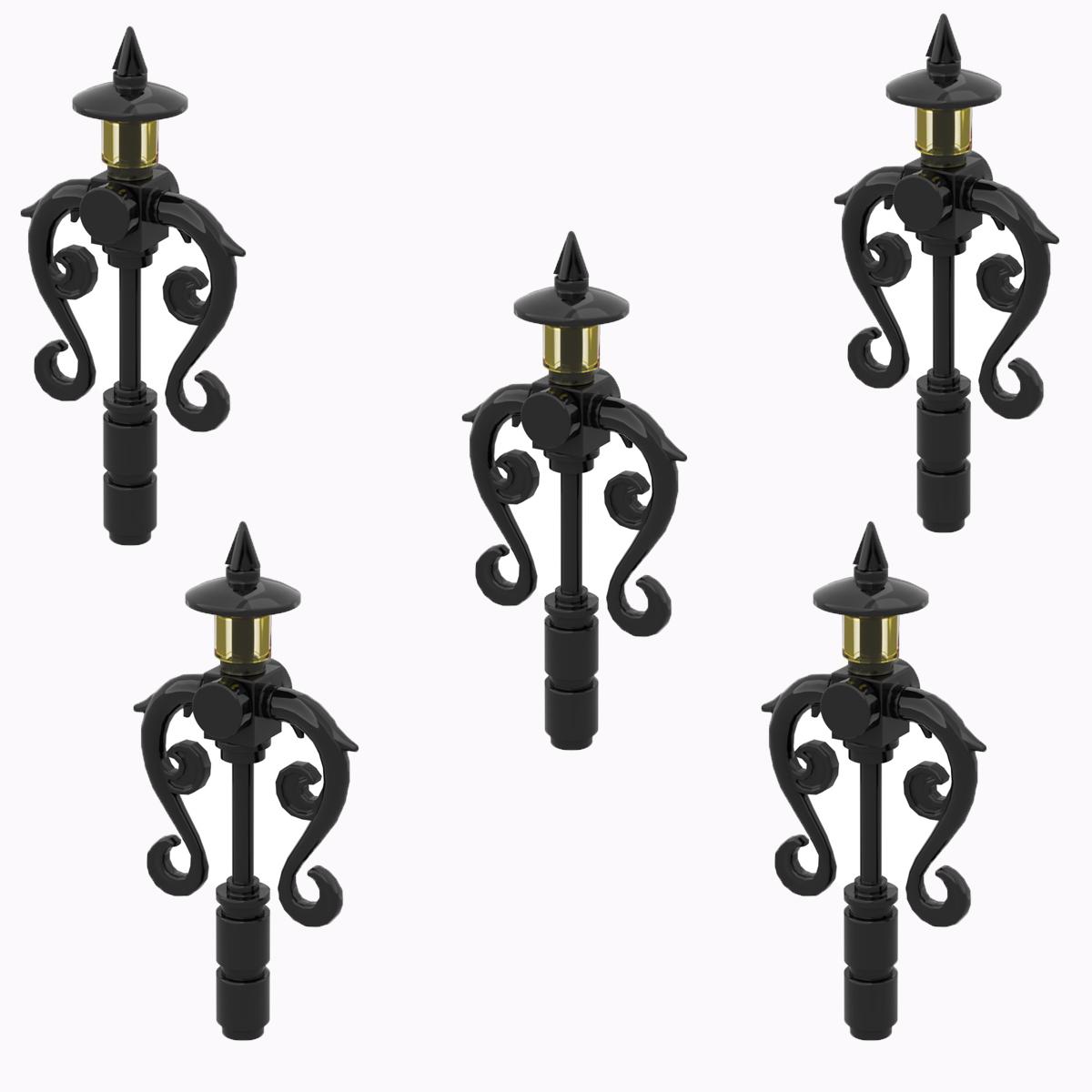 MOC Bakstenen Speelgoed Model Compatibel MOC Onderdelen Bakstenen Stad Straatlantaarn Bouwsteen Lamp met Halloween Vleermuis Lamp