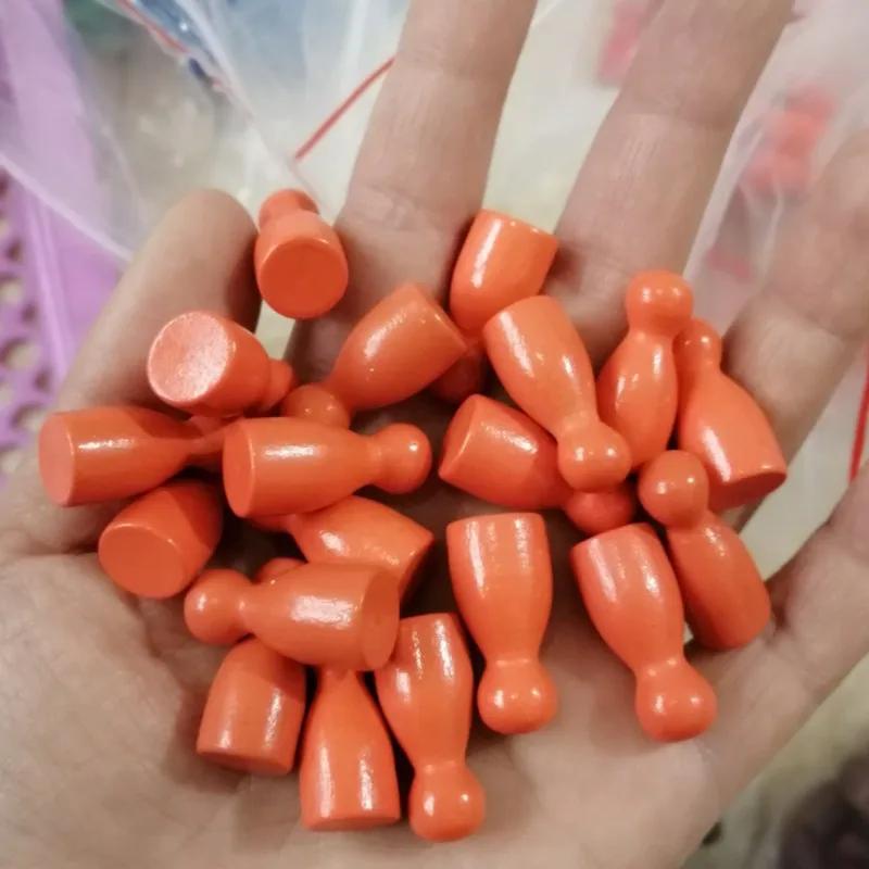 20Pcs Wooden Chess Pieces Set 24*12Mm Humanoid Pawns For Board Game Accessories Educational Toy Chessboard Game Supplies