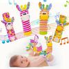 Baby Rattle Socks Toys For Newborn 0 12 Months Play Animal Socks Wrist Strap Rattle Infant Foot Socks Bug Babies Accessory
