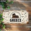 D-Moll pc Vintage Griechisch-Thematische Wandplatte Geeignet für Bauernhaus Garten Zuhause Retro Aluminiumschild mit Griechischen Monumenten