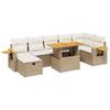 VidaXL Garden Lounge Set with Cushions 8 Pcs, Patio Sofas, Patio Furniture Set, Outdoor Furniture, Beige 3276152