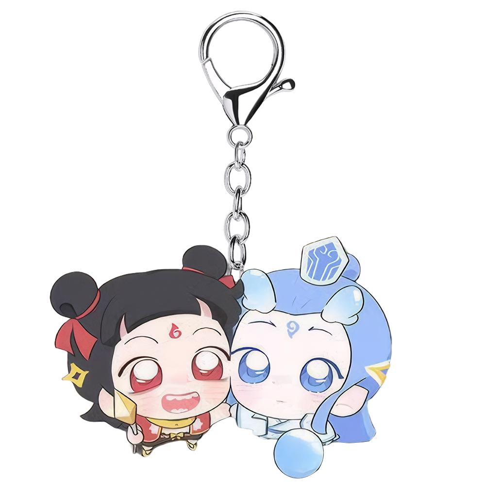 

3pcs Movies Peripheral Ne Zha Ao Bing Keychain Pendant Acrylic Keychain Key Pendant Car Pendant Gift For Fans Friends