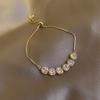 South Korea Dongdaemun Square Zircon Adjustable Bracelet Women's Simple Light Luxury Bracelet Personality Temperament High-end Jewelry