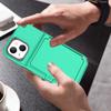 For iPhone 15 Card Case PC+TPU Phone Cover with Makeup Mirror