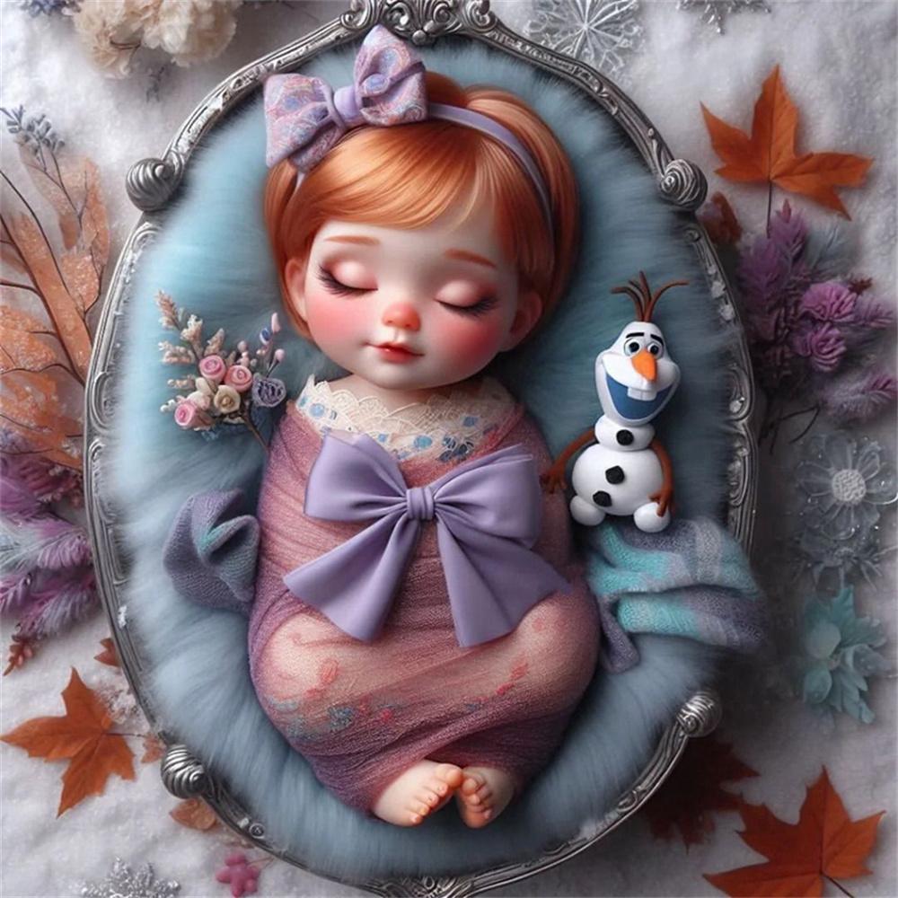 Disney Cartoon 5D Diamond Painting Full of Diamonds DIY Hand-applied Diamond Painting Princess Series Decorative Painting Kit