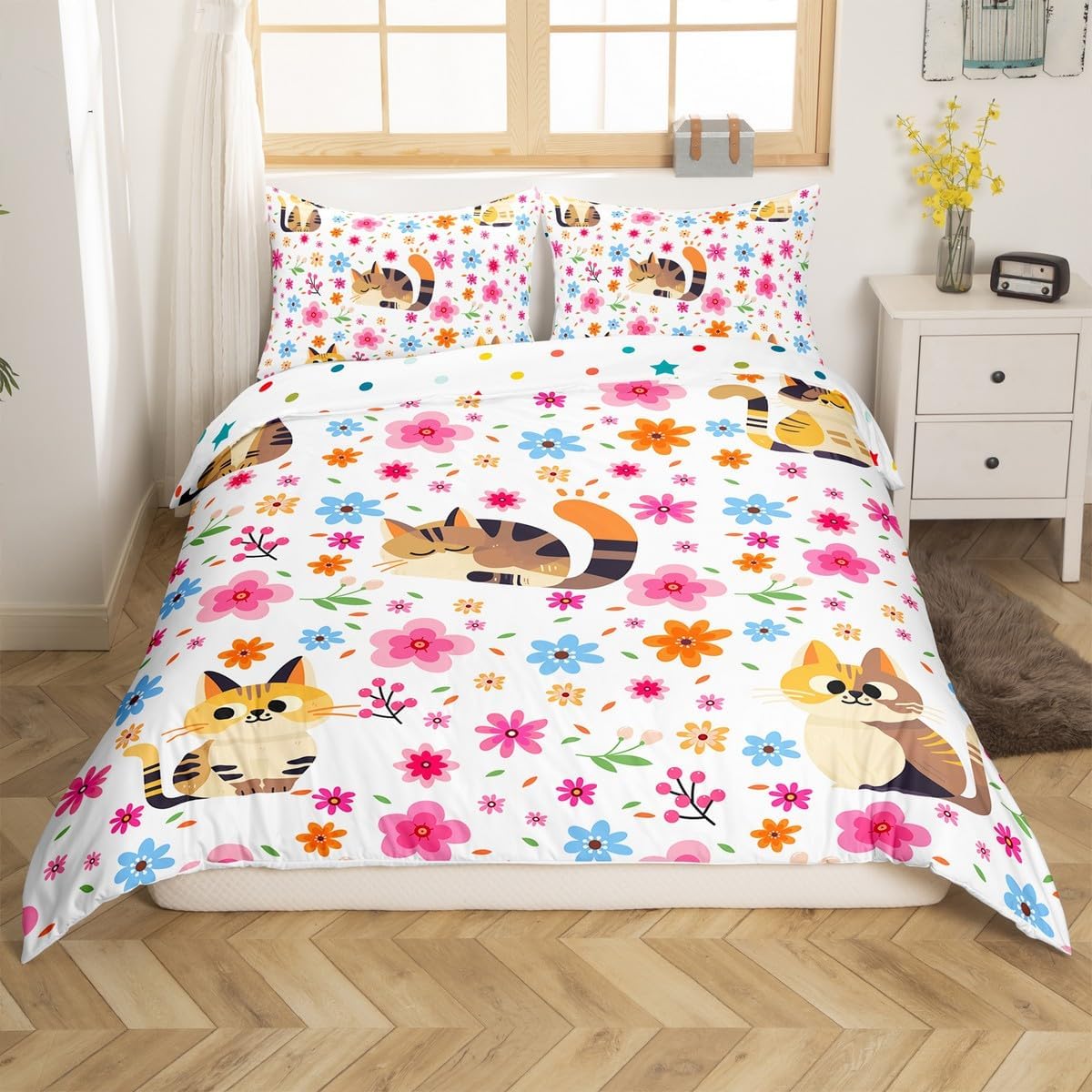 

Одеяло Дофамин Цветной Принт Queen King Милые Животные Комплект Постельного Белья Дети Девочки Мальчики 3 шт С 2 S Comforter (quilt)-EU Single(135*200cm)3pcs