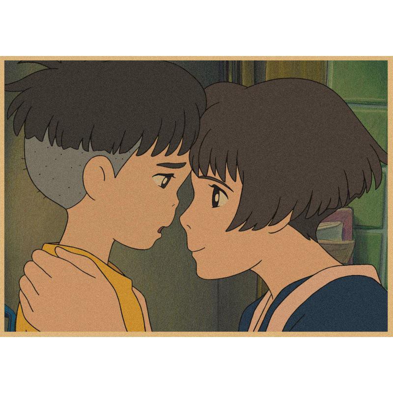 Large Goldfish Princess Anime Retro Poster - Decorative Kraft Paper Wall Art