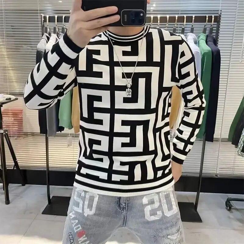 

Осень-зима 2024, корейские винтажные футболки Harajuku Slim Fit Ropa Hombre, свободные повседневные универсальные футболки с круглым вырезом и принтом, футболки с длинными рукавами