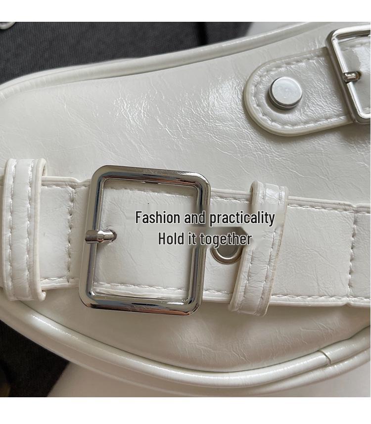 2025 Französische Nischen-Motorrad-Stil Herz Umhängetasche - Vielseitige Herbst-Schultertasche für Frauen