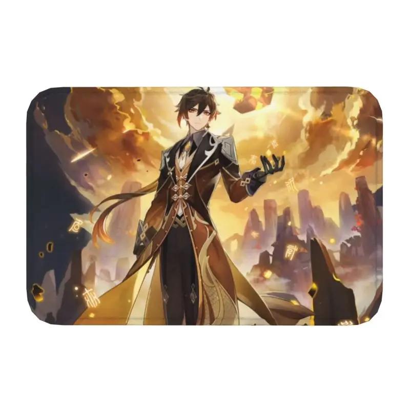 Genshin Impact Cursed Childe Front Floor Door Entrance Mats Indoor Manga Kitchen Bath Doormat Garden Carpet Rug