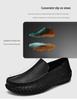 Men's Slip-On Leather Shoes: High-End Business Casual, Soft Leather, Wide Fit, Large Sizes 47-48