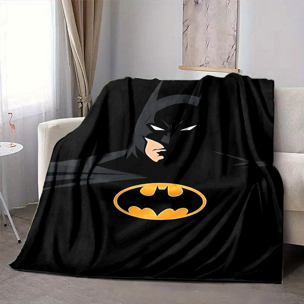 1pc Batman Symbol Flannel Throw Blanket - HD Printed Lightweight Soft Warm All-Season Blanket for Sofa, Bed, Travel, Camping 121