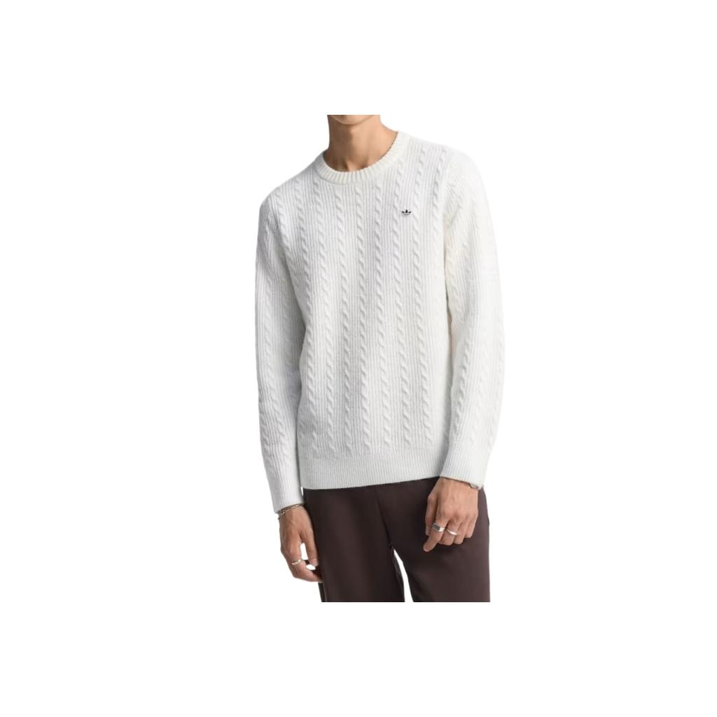 Adidas Originals Cable Knit Sweater Classic Comfortable Versatile Sweater Men Sweater JN9740