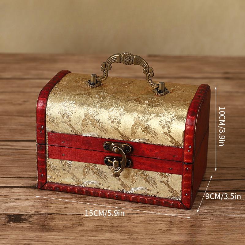 Hölzerne Schmuckschatullen Handgefertigte Dekorative Schatz-Kästchen Aufbewahrungs-Organizer Holzhalter Etui Box für Ring Ohrring Halskette Andenken Zeremonie