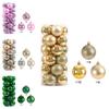 Yuletide Christmas Tree Ornaments Kit With Colorful Plastic Balls For Holiday Atmosphere