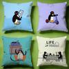 Hot PPinguable Cushion Cover Versatile DoubleSided Pillow Case Fit for Sofa Bed Car  Daily Decor