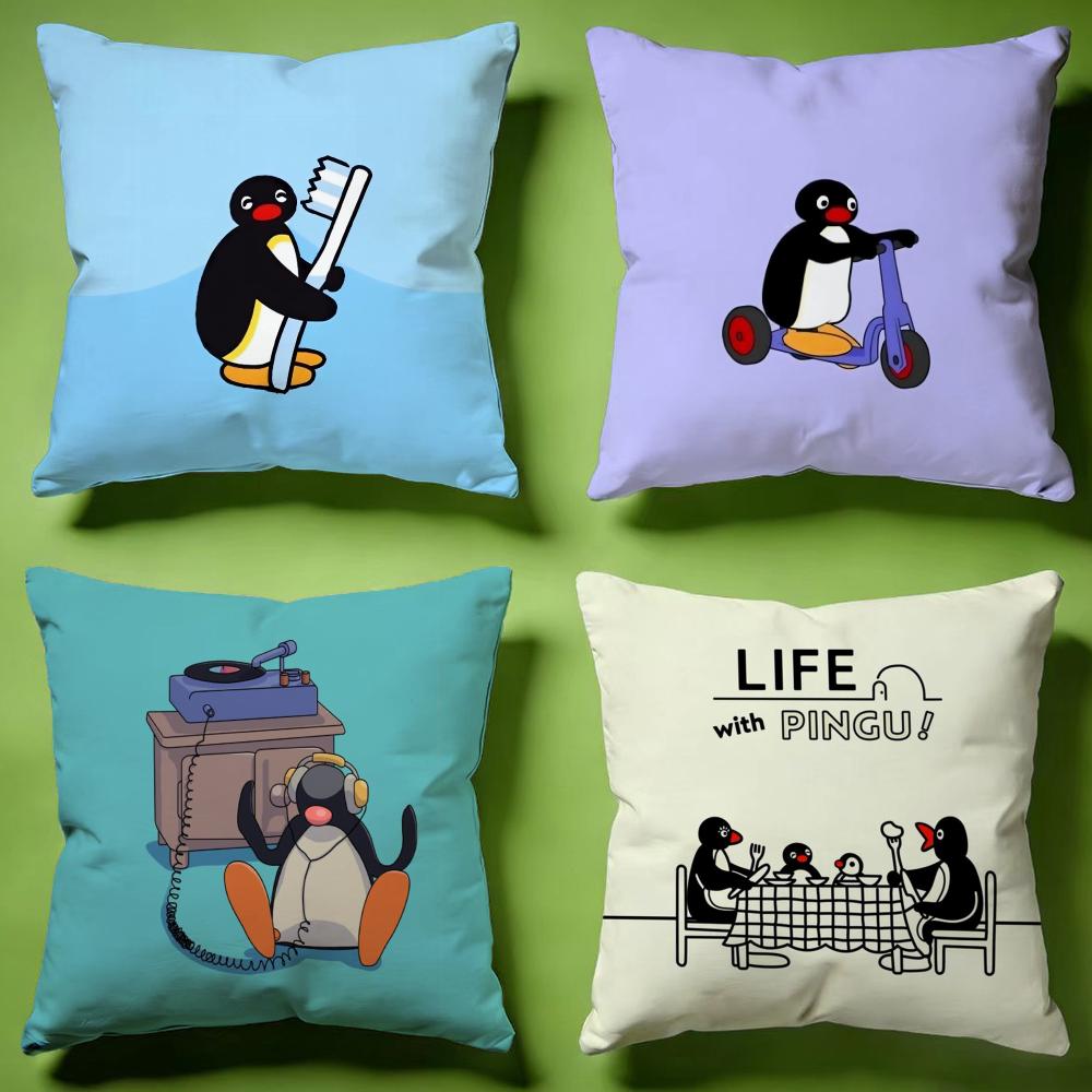 Hot PPinguable Cushion Cover Versatile DoubleSided Pillow Case Fit for Sofa Bed Car Daily Decor