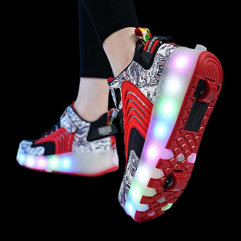 Bozong Kids  LED Light-Up Roller Shoes