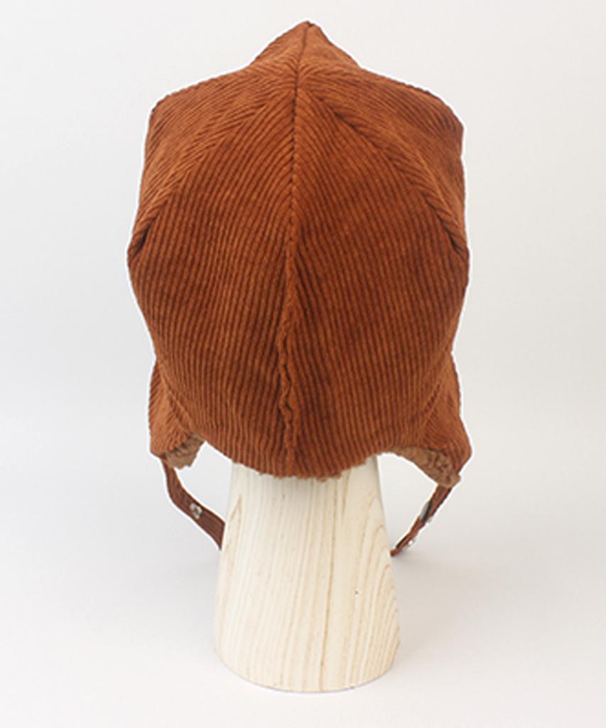 Gentle Corduroy Brown Earflap Cap