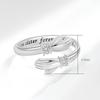 Love Hug Ringe, verstellbare Öffnung für Damen, silberfarben, modisch, größenverstellbar, kreative Accessoires