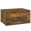 816850 vidaXL Wall-mounted Bedside Table Smoked Oak 50x36x25 Cm