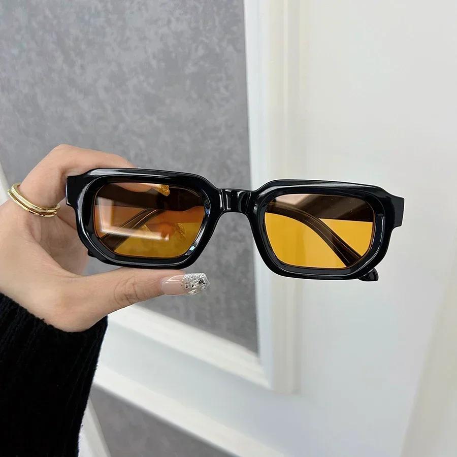 Cool Rectangle Sunglasses Women Men Fashion Designer Colorful Sun Glasses UV Protection Plastic Outdoor Eyewear