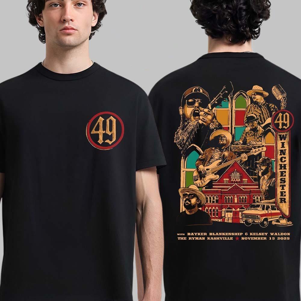 

49 Winchester Nashville Tennessee 2025 Night 2 At The Ryman On Nov 15 T-Shirt M