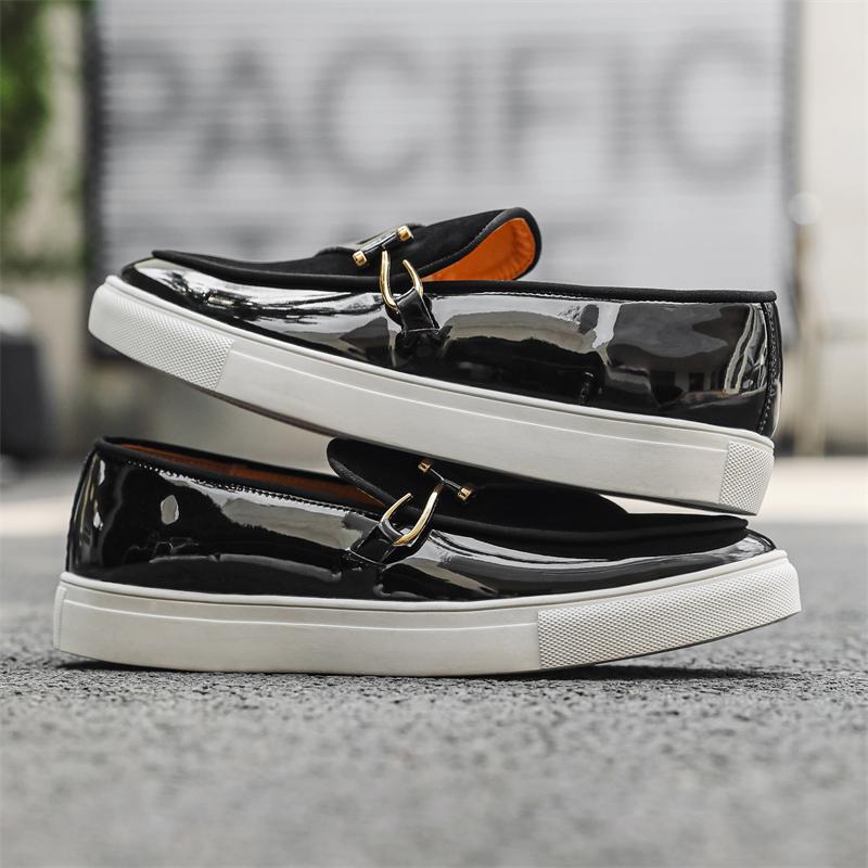 Men Handmade Leather Shoes slip on Platform Loafers Fashion Luxury Mocassins Business Shoes men Homme Zapatos De Hombre