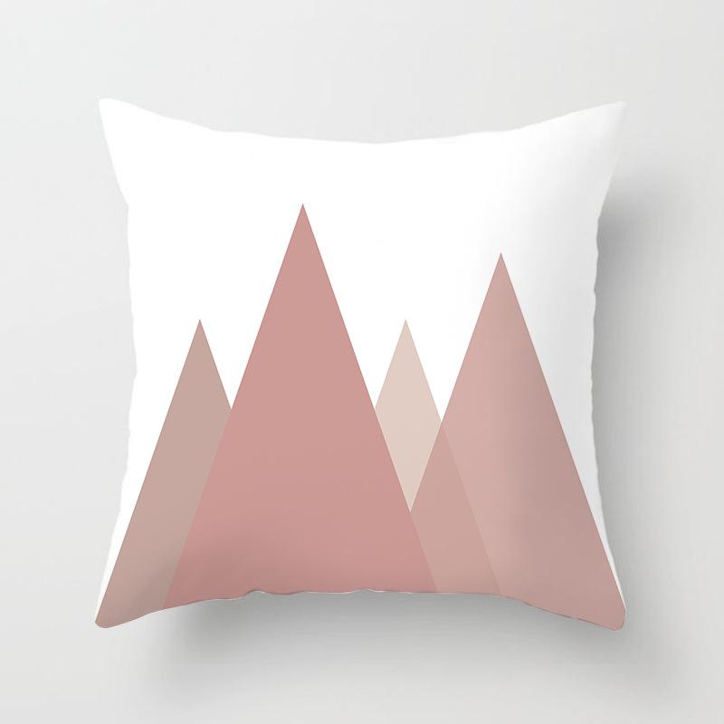 New Pink Geometric Letter Pillowcase Home Decorative Cushion Cover