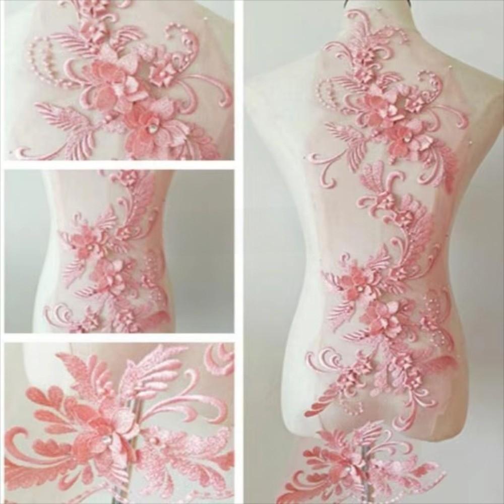 DIY Craft Flower Patch 3D Decoration Patch New Lace Applique  Stage Dress