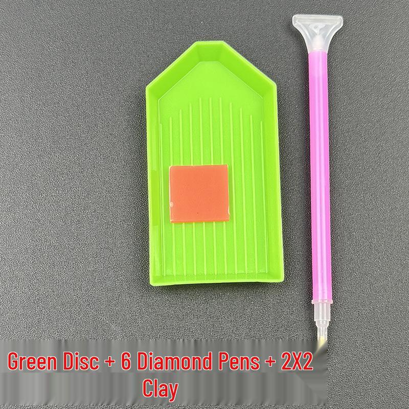 DIY-Diamant-Malerei-Werkzeugset: Punktierplatte, Ton & Aufkleber-Set für Kreuzstich-Basteln