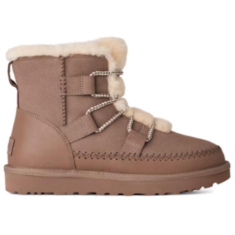 UGG Klassische Neuheit Kurze Schneestiefel Damen Rentier Braun Sneakers 1174574-CRBO