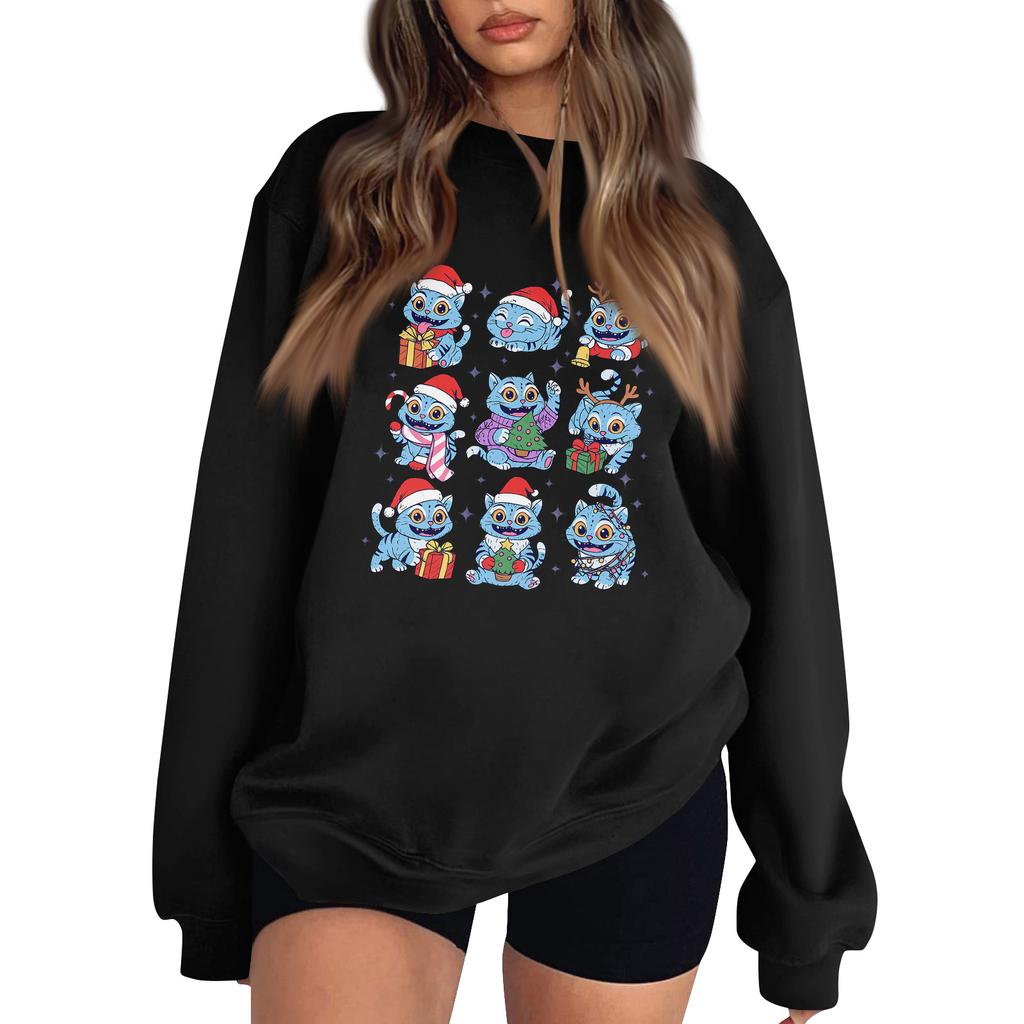 Women's Fashion Long-Sleeve Pullover Sweatshirt With Fun Movie-Themed Print