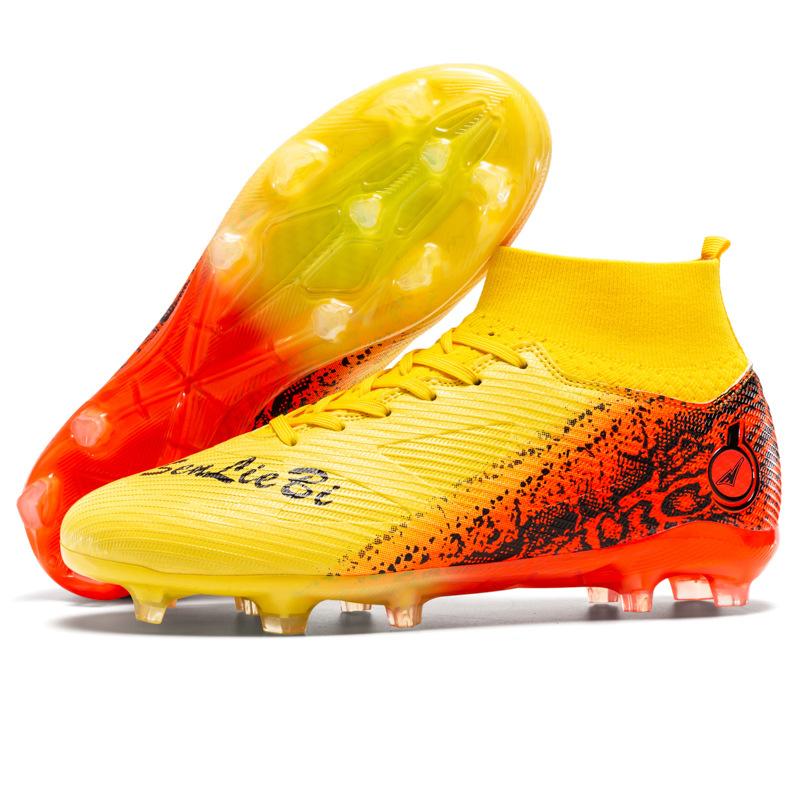 New high-top football shoes, outdoor sports, male and female students, broken nails, professional games, long nails football shoes