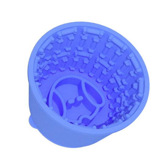 Köpek Yavaş Mama Kabı Yalama Kasesi Sağlıklı ve Sakin Beslenmeyi Teşvik Eder Dokuya Sahip Silikon Köpek Kasesi Emişli Tüm Köpek Boyutları İçin Bakım ve Mama Zamanı