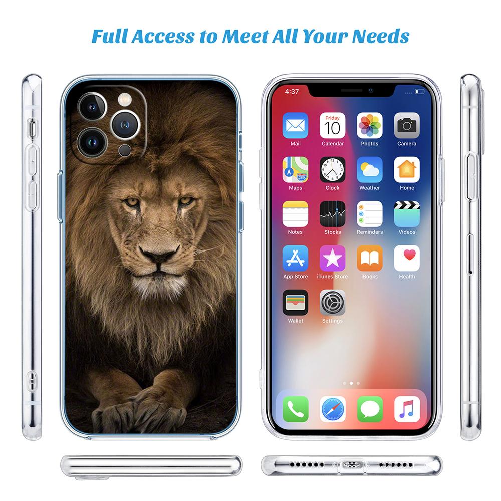 CJ6 Animal lion Transparent Phone Case for LG K22 K30 K40 K40S K41 K42 K50 K50S K51 K51S K52 K61 K62 K71 K92 Q60 Q61 V40 V50 V60