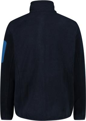 Men's Jacket CMP Fleece Jacquard-Knit-Tech Jacket (38H2237) Men's Fleece Jacquard-Knit-Tech with Diamond Pattern B.blue/petrol