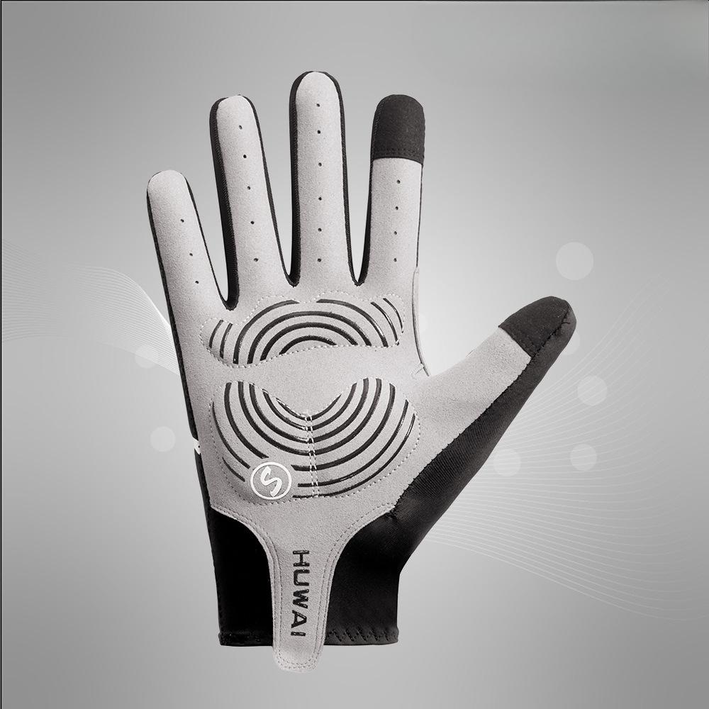 Outdoor Cycling Gloves Sports Fitness Non Slip Men Shock Proof Breathable Ice Silk Touch Screen Bicycle Mountain Cycling Gloves