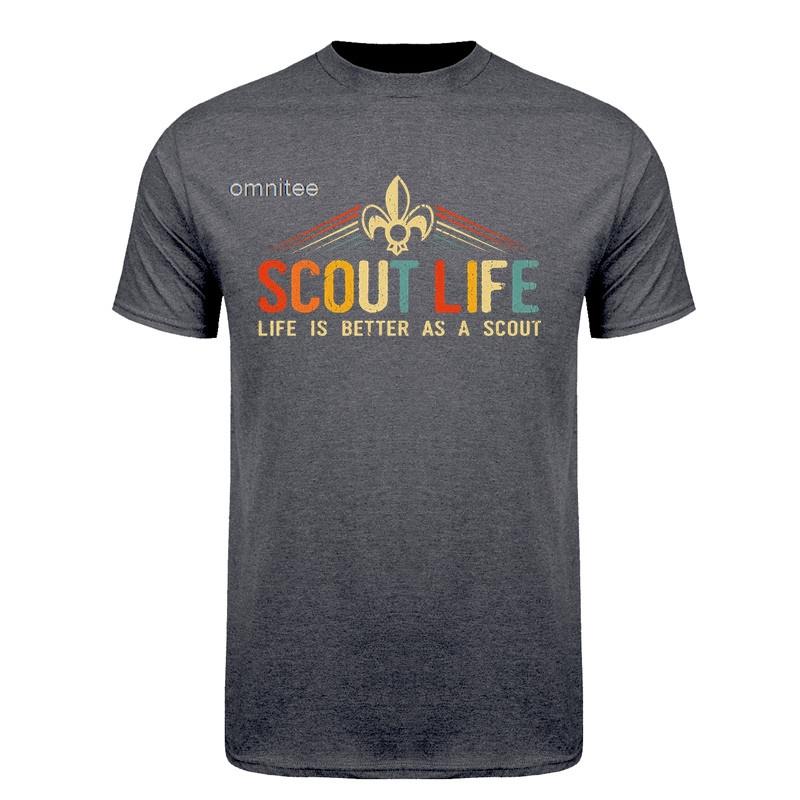 Scout Life TShirt Outdoor Adventure Camping Hiking Graphic Tee Vintage Boy Scout Lover Casual T Shirt Gift HJ160