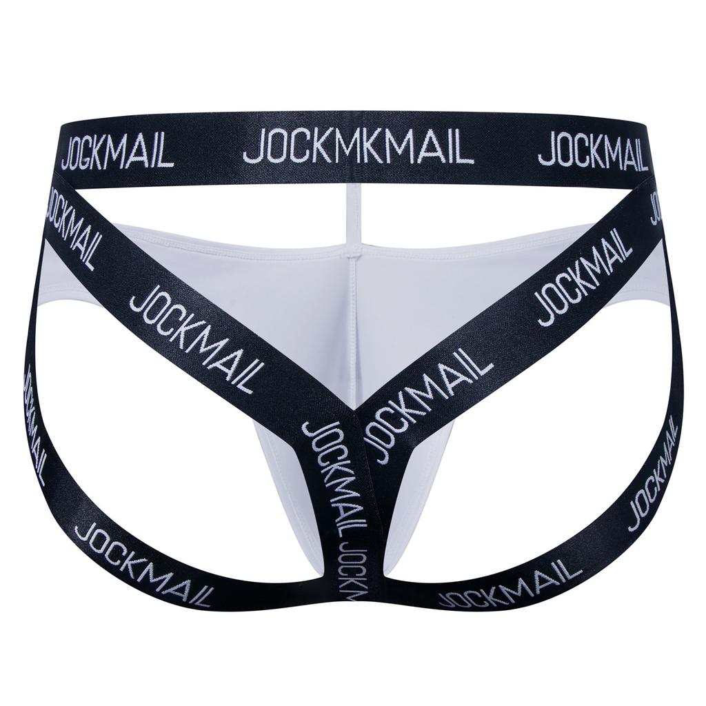 Jockstraps JOCKMAIL Elastic Band Letter Printed Fashion Ultra-thin Ice Silk Men's Thong Underwear