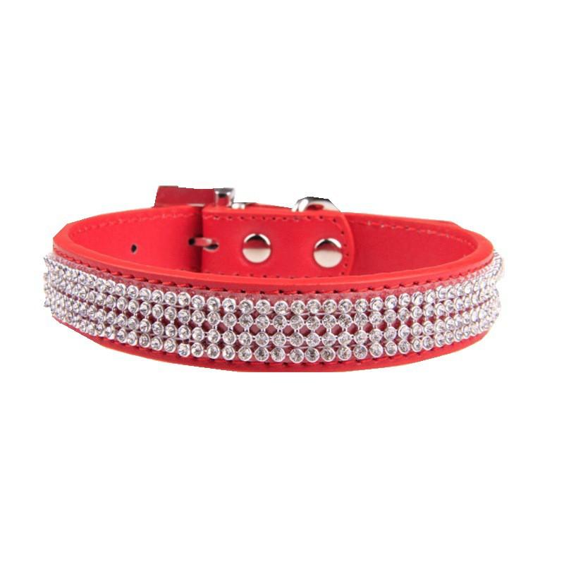 Fashion Rhinestone Dog Collar Adjustable Pet Neck Strap Small Medium Large Dogs