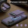 For Samsung Galaxy A55 5G Magnetic Case JEEHOOD J10 Leather Back Phone Cover with Detachable Card Holder Kickstand